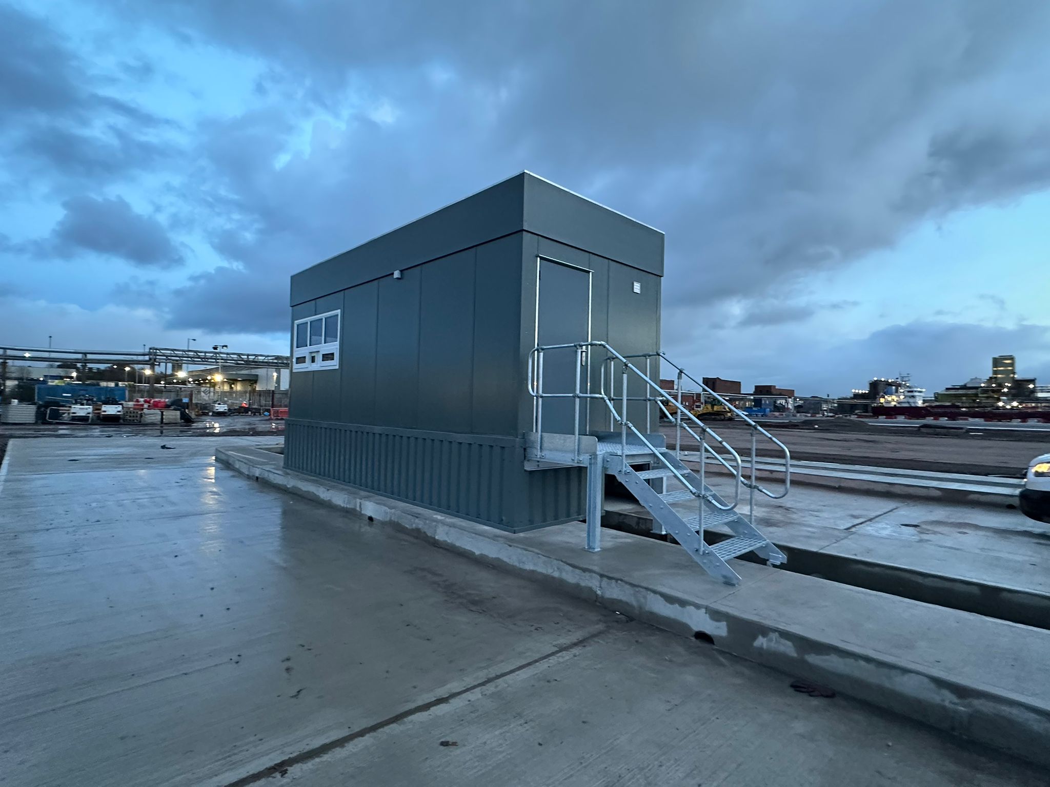 Completed gatehouse support structure