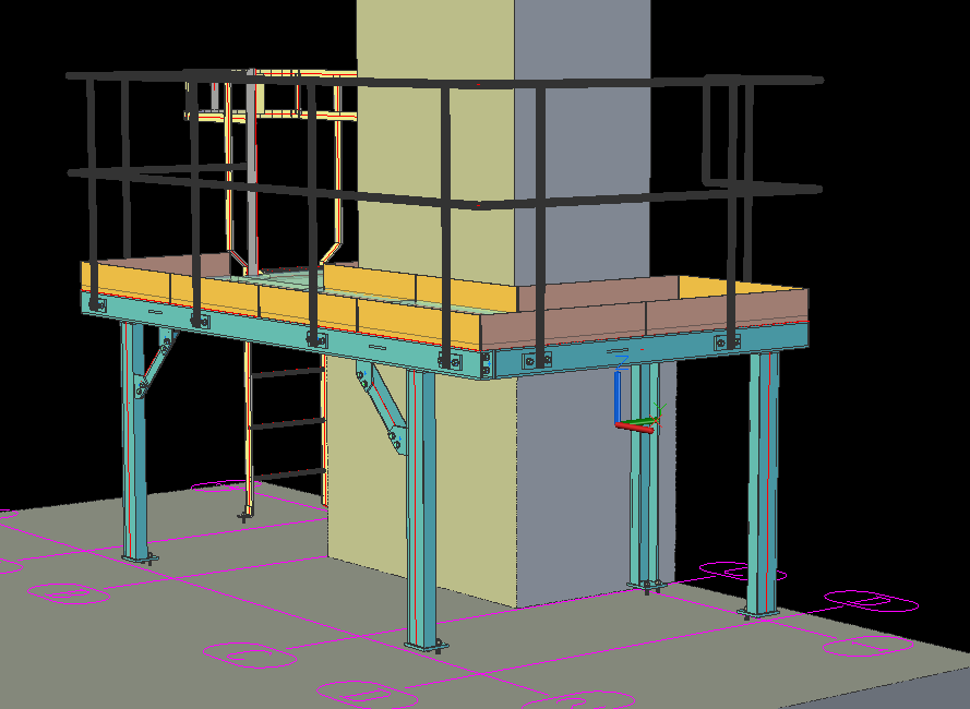 3D model of access platform